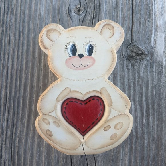 Valentine's Day Book and Wood Bear Bundle Set of 4 - Picture 5 of 8